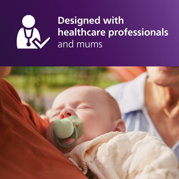 Philips Avent Ultra Soft napp, 6–18 mån, grå/grön, 2 st