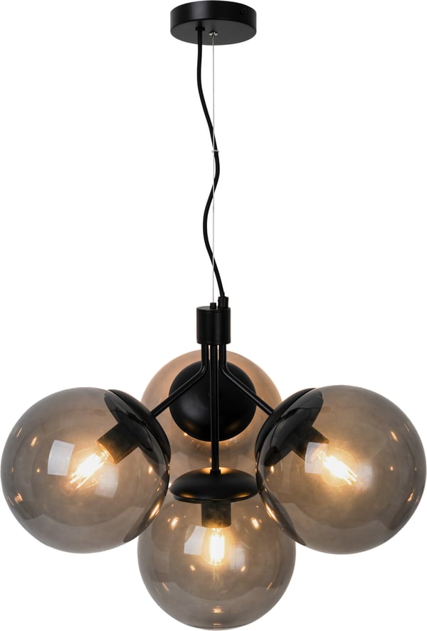 Nordlux Ivona pendellampa, 4-delad, E27, svart Nordlux Ivona pendellampa, 4-delad, E27, svart