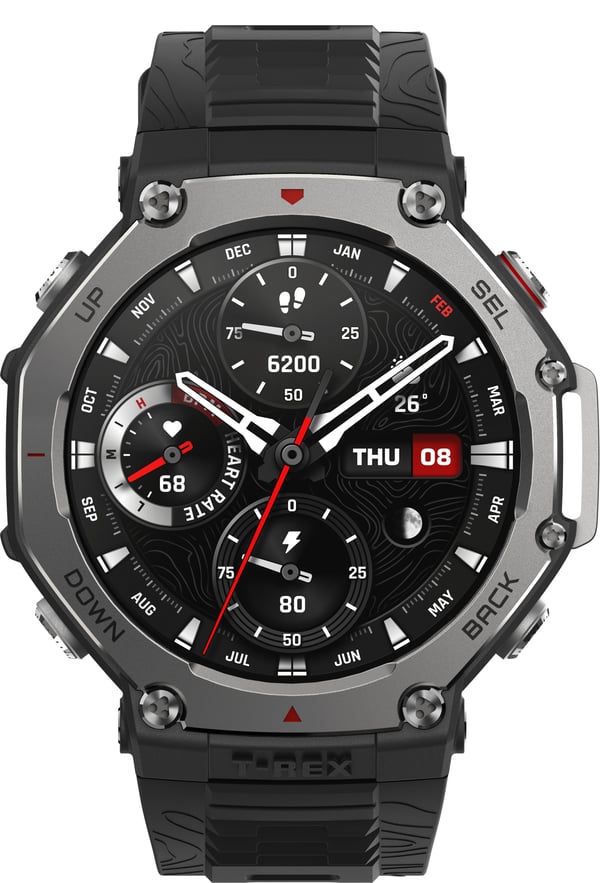 Amazfit T-Rex 3 -smartklocka, 48,5 mm, svart