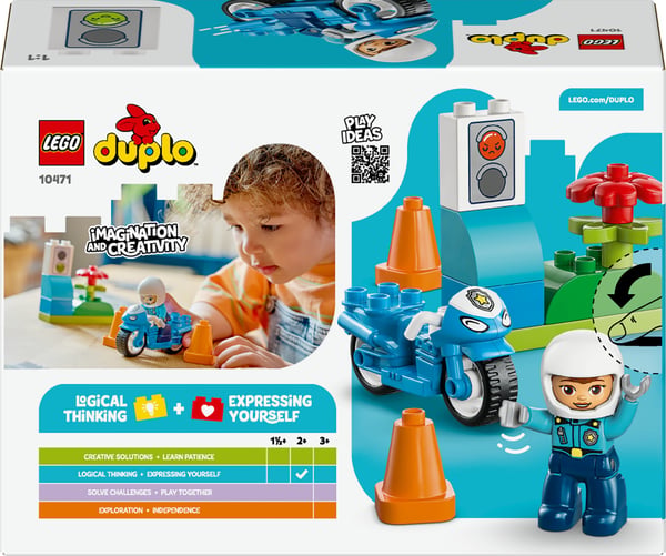 LEGO DUPLO Town 10471 Blå polis motorcykel
