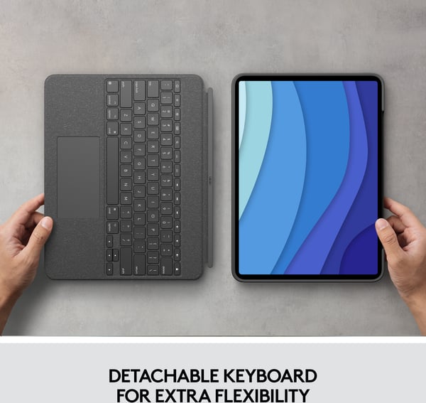 Logitech Combo Touch -tastatur/beskyttelsesskal, 12,9" iPad Pro (5. og 6. generation)