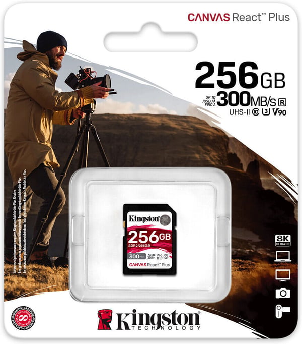 Kingston Canvas React Plus 256 GB UHSIISDXChukommelseskort