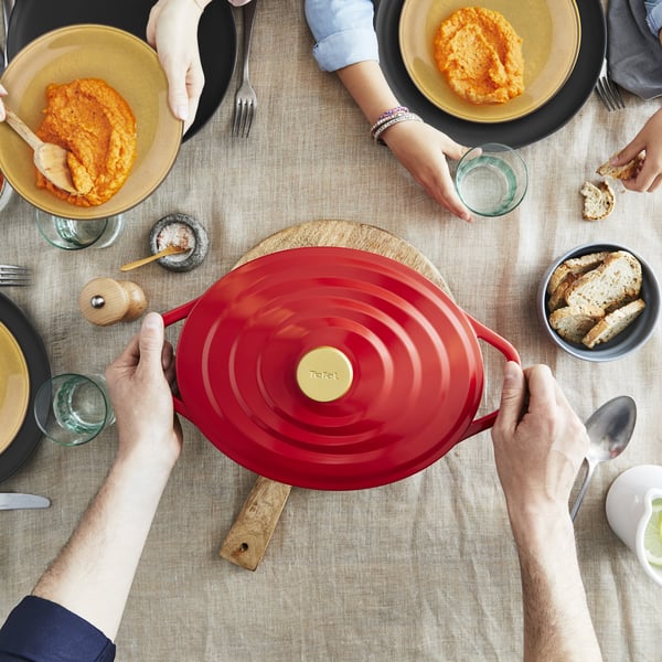 Tefal Air-gryta, 5,7 L, röd