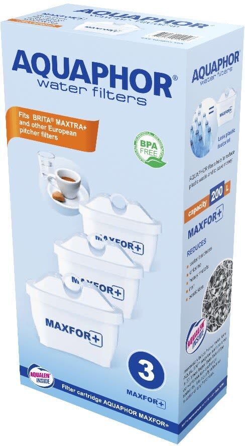 Aquaphor Maxfor+ vattenfilter, 3-pack