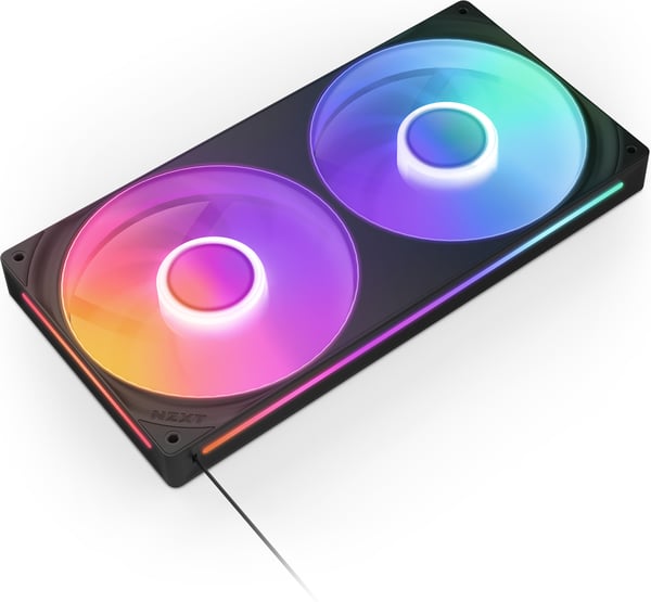 NZXT F280 RGB CORE-blæser, 2 * 140 mm, sort
