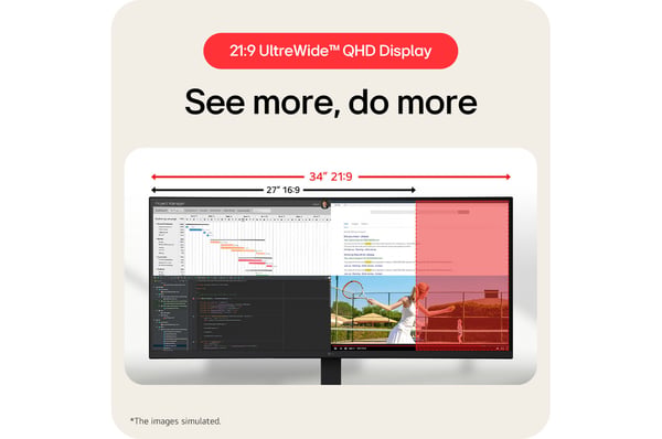 LG UltraWide 34U650A 34" WQHD skärm