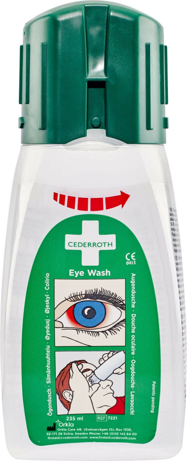 Cederroth ögonspolningsflaska, fickstorlek, 235 ml