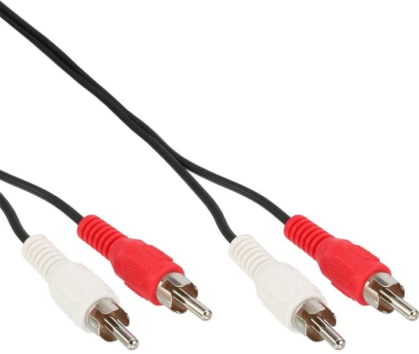 InLine 2 x RCA hane - 2 x RCA hane -kabel, 5 m