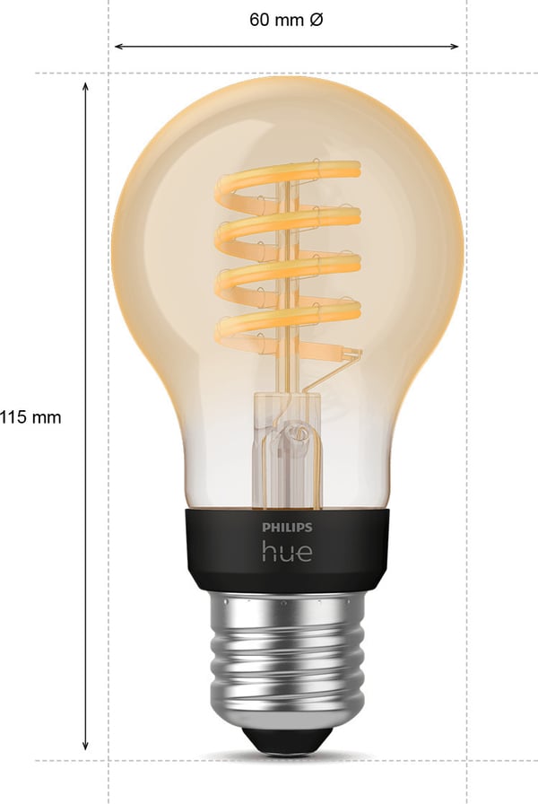 Philips Hue -filamentintelligenta lampa, White Ambiance Filament, E27