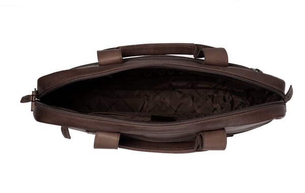 The Chesterfield Brand Calvi -datorväska för bärbar dator på 15,6 tum, brun