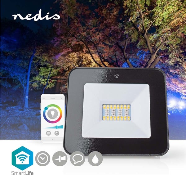 Nedis SmartLife - LED-strålespot, hvidt lys + RGB, Wi-Fi