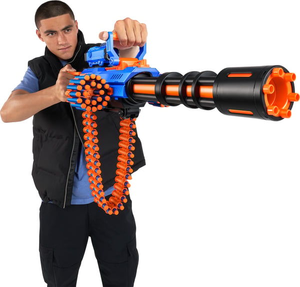 X-Shot Insanity-Motoriserad Ålderseld Gatlin Gun med stativ - skumgummivapen