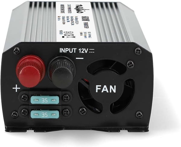 Nedis PIM60012FGY inverter, 12 V, 600 W, modifierad sinusvåg