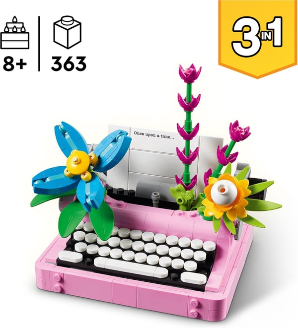 LEGO Creator 31169 – Skrivmaskin och blommor