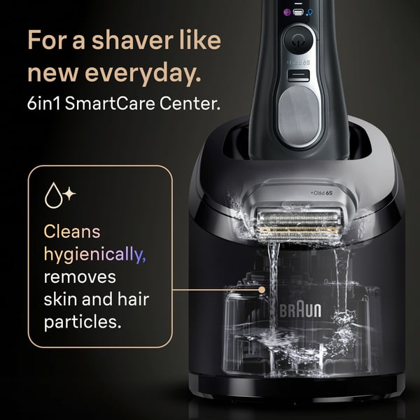 Braun Series 9 PRO+ 9660CC Wet&Dry -Pro SensoAdapt rakapparat med SmartCare-station, Svart