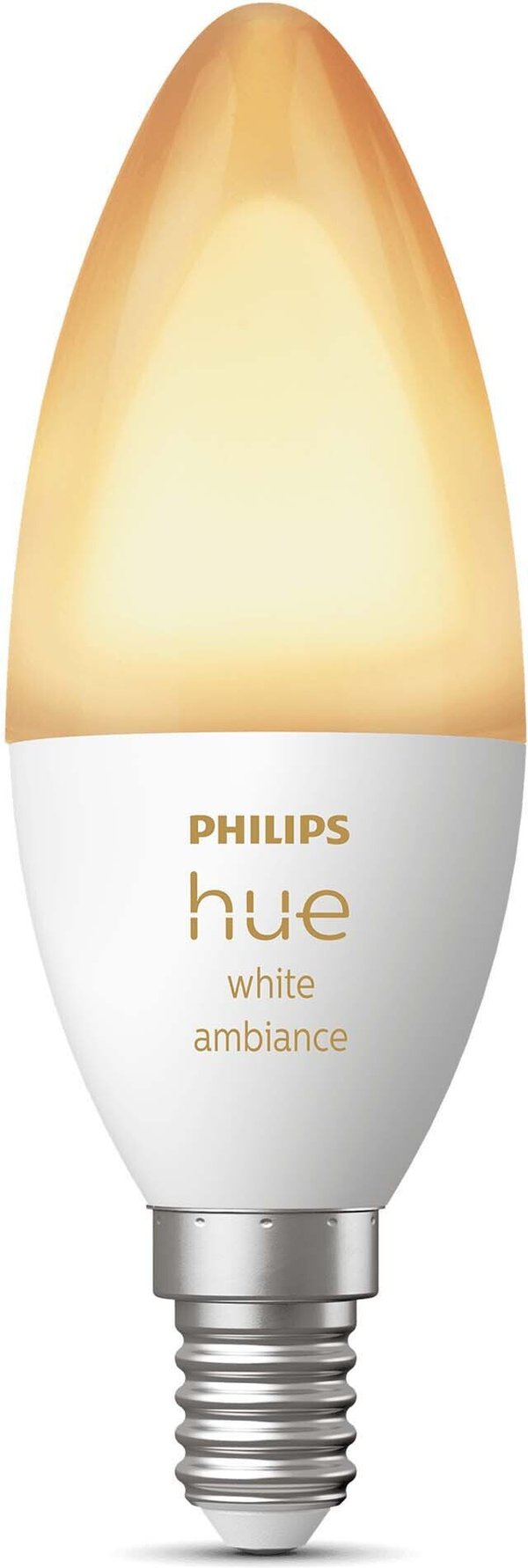 Philips Hue White Ambiance -LED-smartpære, BT, E14, 470 lm