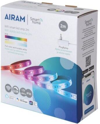 Airam SmartHome Strip -LEDbånd 2 m, 12 V, RGBW, WiFi