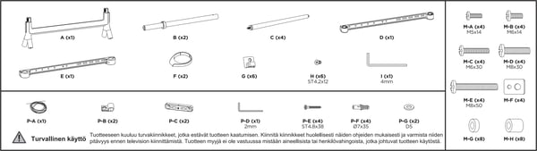 Mozi Art Series FS-21 golvstativ för 49 - 75" TV