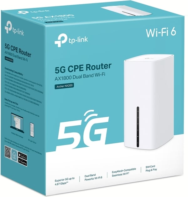 TP-LINK Archer NX200-5G Dual Band 5G/4G/3G-modem och WiFi6-basstation