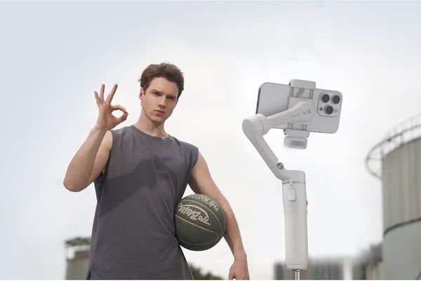HOHEM iSteady V3 AI Kit gimbal för mobiltelefon, vit