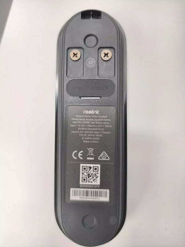 Reolink Video Dörrklocka batteridriven 4MP smart dörrkamerakamera