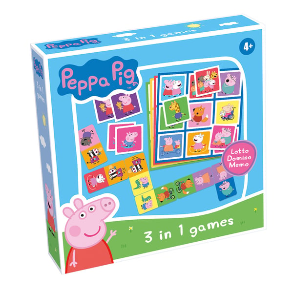 Tactic Pipsa Possu 3-i-1, Memo, Lotto, Domino