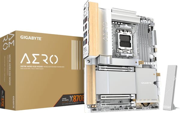 Gigabyte X870E AERO X3D WOOD ATX-moderkort