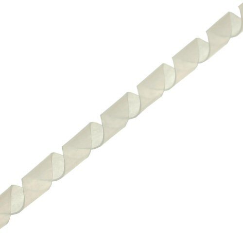 Spiral Wrap kabel spiral omvikling, 10 m lang, 10 mm diameter, gennemsigtig hvid