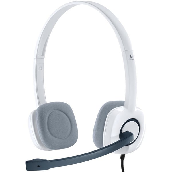 Logitech H150 hörlurar med mikrofon, vit