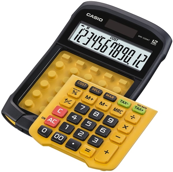 Casio WM-320MT -vand- og støvafvisende bordregner