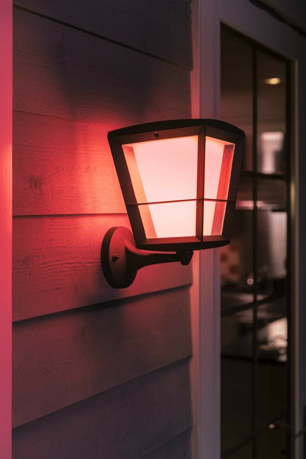 Philips Hue Econic Outdoor-smart lyslygte, opad, sort, 30 cm, 1150 lm