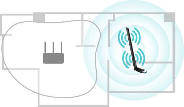 TP-LINK Archer T3U Plus AC1300 Dubbelfrekvens WiFi-adapter