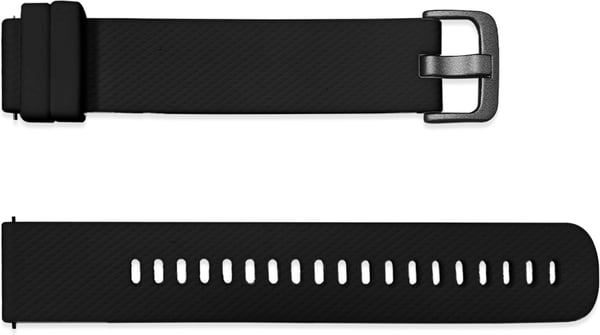 Wave silikonarmband 22 mm, för smart- och sportklockor, svart