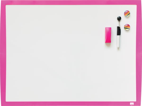 Nobo - magnetisk whiteboard, 58,5 x 43 cm, rosa ram