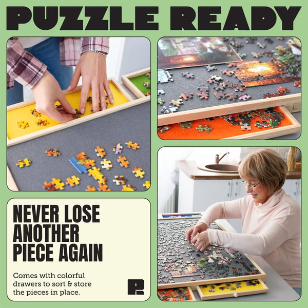 Puzzle Ready - Träpusselbräda, 1500 bitar