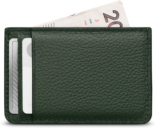 Woolnut Leather Card Holder -kortholder, grøn