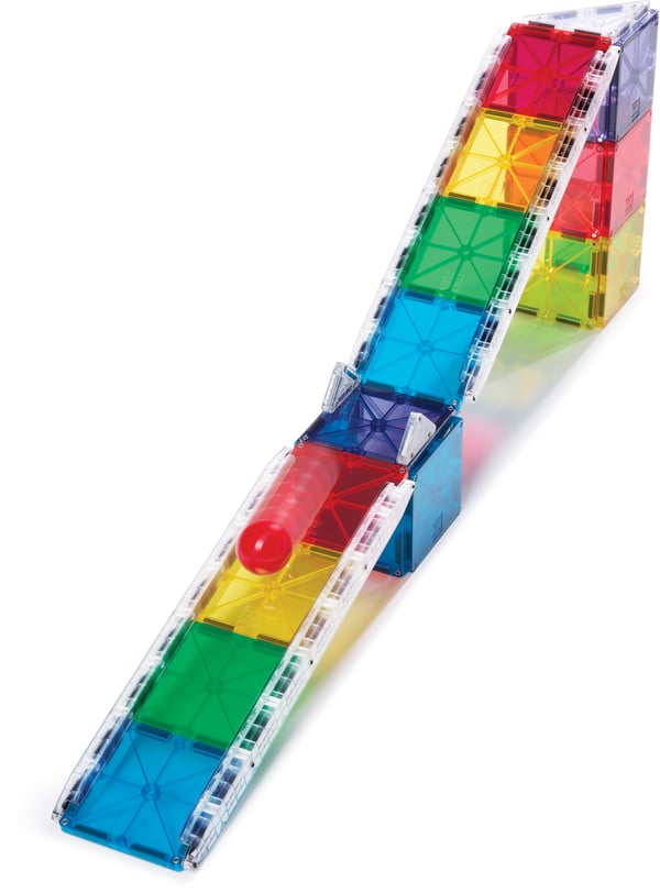MAGNA-TILES® Rail Racer Liten magnetisk kulbana, 33 delar