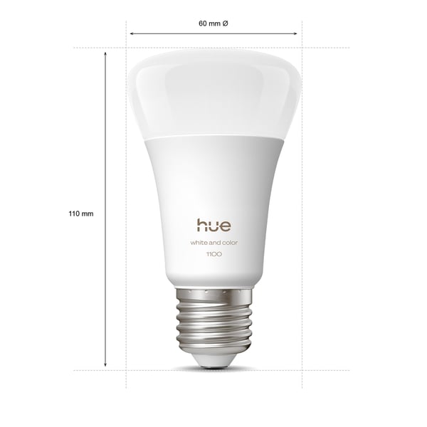 Philips Hue LED-smartlampa, White and color ambiance, E27, 1100 lm