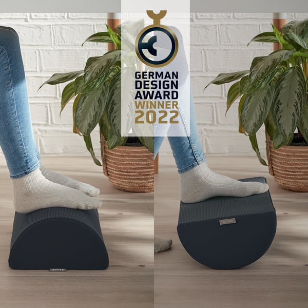 Leitz Ergo Cosy -fotstöd, mörkgrå