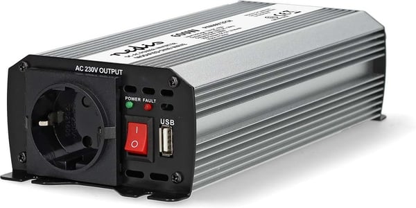 Nedis PIM60012FGY inverter, 12 V, 600 W, modifierad sinusvåg