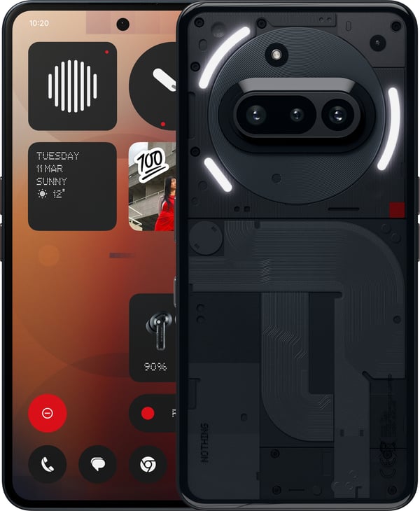 Nothing Phone (3a) mobiltelefon, 256/12 GB, svart