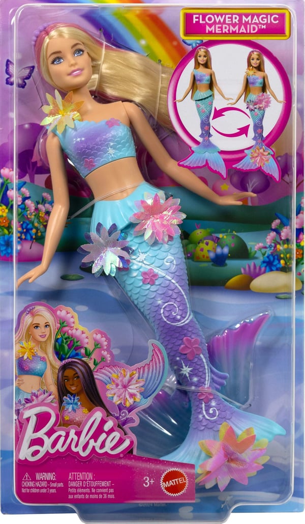 Barbie Blommande Sjöjungfru mode-docka, lila