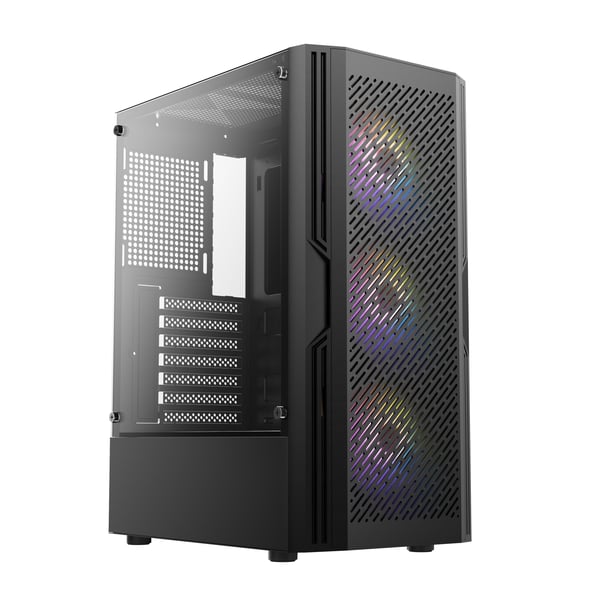 Antec AX20 ATX-fodral med fönster, svart