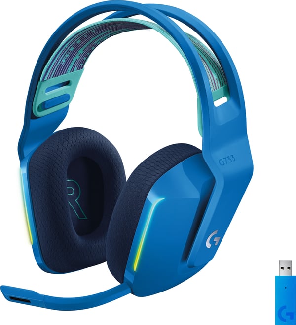 Logitech G733 Lightspeed -trådlösa spelhörlurar, blå