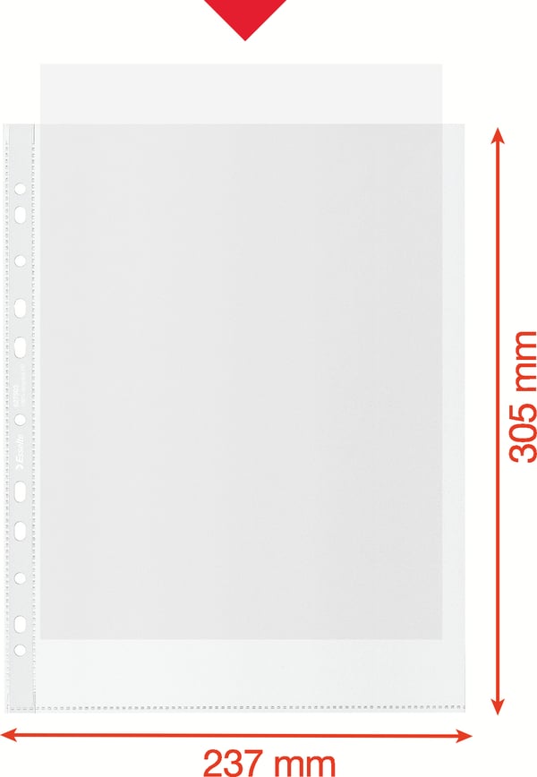 Esselte 100% Återvunnen mappficka, A4 MAXI, 100 st