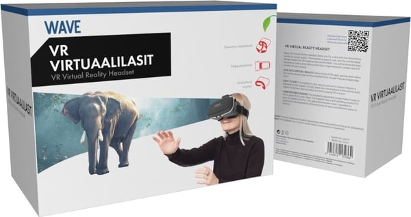 Wave VR virtual reality briller, sort
