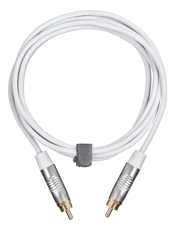 Fuj:tech RCA hane – RCA hane ljudkabel, 5 m, vit