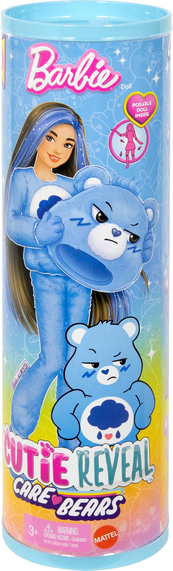 Barbie Cutie Reveal Care Bears dukke, blå