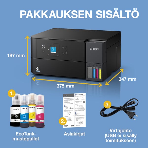 EcoTank ET-2950 multifunktionsskrivare med dubbelsidig utskrift