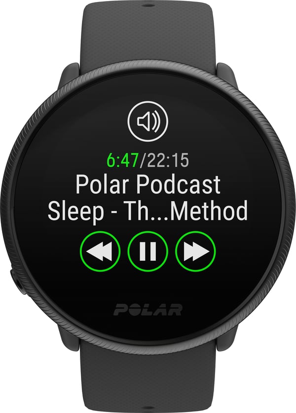Polar Ignite 2 sports watch, sort perlemor